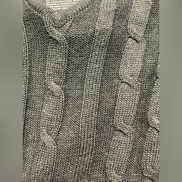 Nine West gray cable knit sweat dress size large - Picture 3 of 7